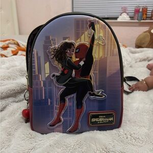 Loungefly Spider-Man Miles Morales Purple and Red Mini Backpack